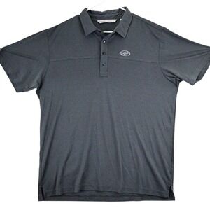 TravisMathew Mens Golf Polo Shirt Charcoal Gray XL Short Sleeve Button‎ Up